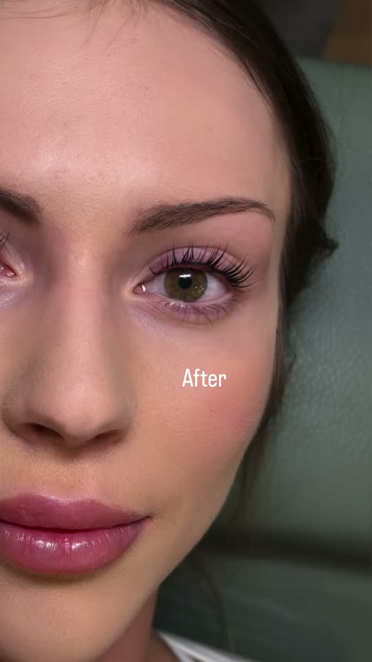 Korean lash lift and tint result at Sugar Pie Lashes